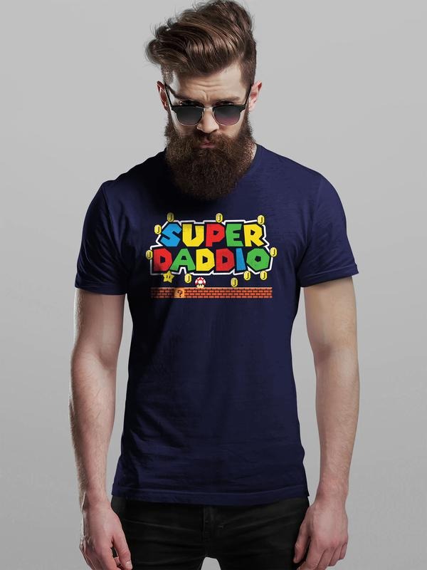 Fathers Day T Shirt Super Daddio Gamer Dad Fun Gift Novelty T-shirts Hoodie, T-shirt and sweater Sweatshirt | TeeBloomCo.com