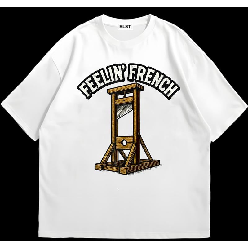 Feelin French T-Shirt Premium Comfort Comfy Cotton Streetwear Graphic Retro 90s Vintage Hoodie, Sweatshirt | TeeBloomCo.com