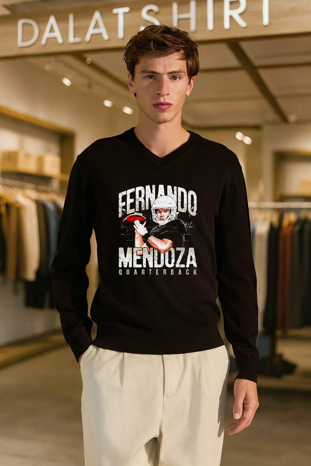 Fernando Mendoza Player Name Digitally Printed Graphics shirt
