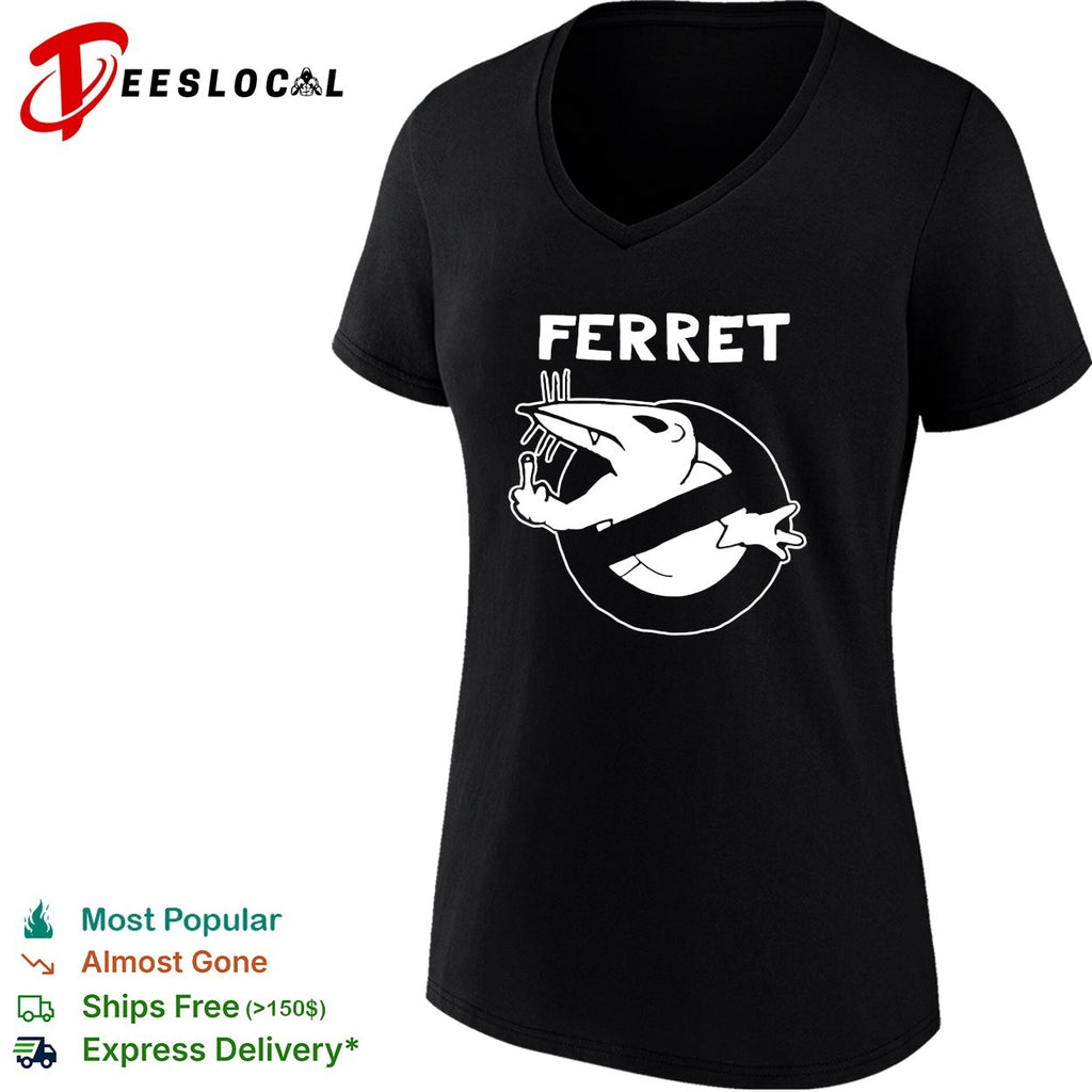 Ferret Ghostbusters parody logo funny animal humor shirt