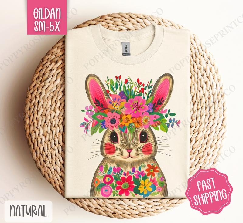 Fiesta Bunny Shirt Gildan, Cute Easter Tee, Trendy Bunny Women's Tshirt Plus Sizes, Gift for Her Hoodie, Sweatshirt