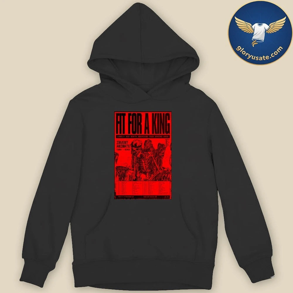 Fit For A King Lonely God North American Tour Spring 2026 Poster Shirt