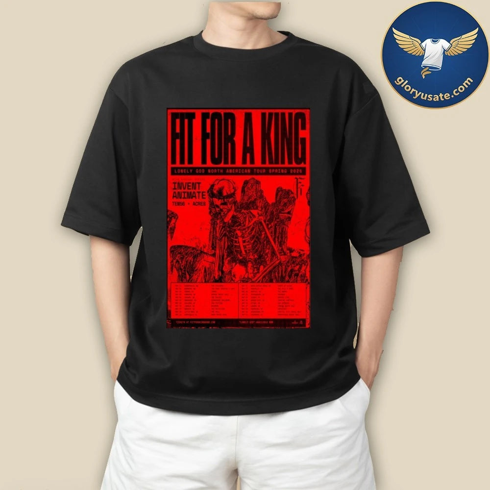 Fit For A King Lonely God North American Tour Spring 2026 Poster Shirt