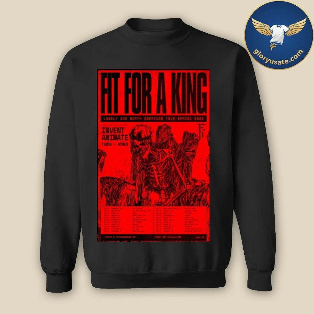 Fit For A King Lonely God North American Tour Spring 2026 Poster Shirt