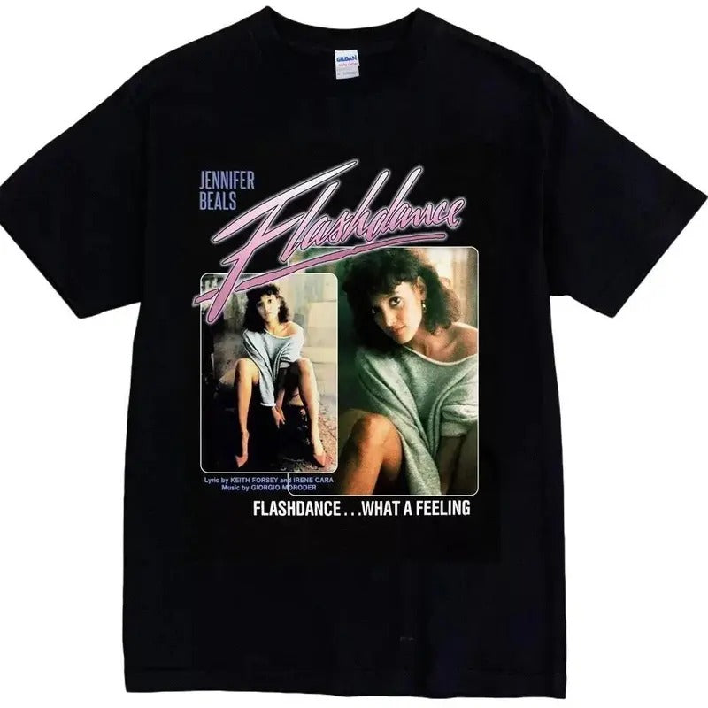 Flashdance (1983) Jennifer Beals Movie Shirt Cotton Menswear T-Shirt Hoodie, Sweatshirt | TeeBloomCo.com