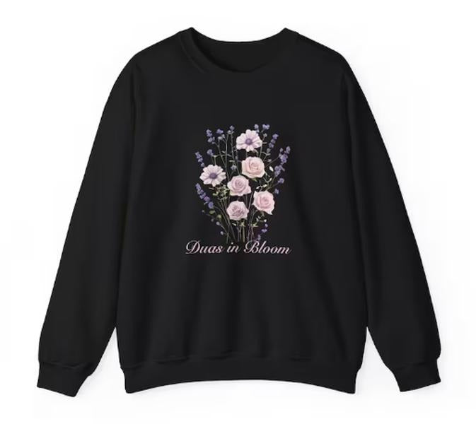 Floral Crewneck Sweatshirt - Spring Fashion, Cozy Gift, Mother's Day, Everyday Comfort, Flower Design, Dua, Eid gift,...