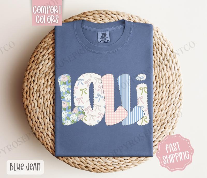 Floral Lolli  Comfort Colors Shirt, Cute Spring Grandma Tshirt, Coquette Lolli Tee Hoodie, Sweatshirt | TeeBloomCo.com