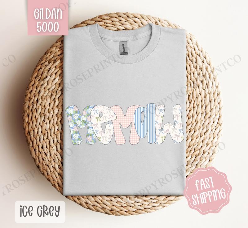 Floral Memaw Gildan Shirt, Cute Spring Grandma Tshirt, Coquette Memaw Tee Hoodie, Sweatshirt | TeeBloomCo.com