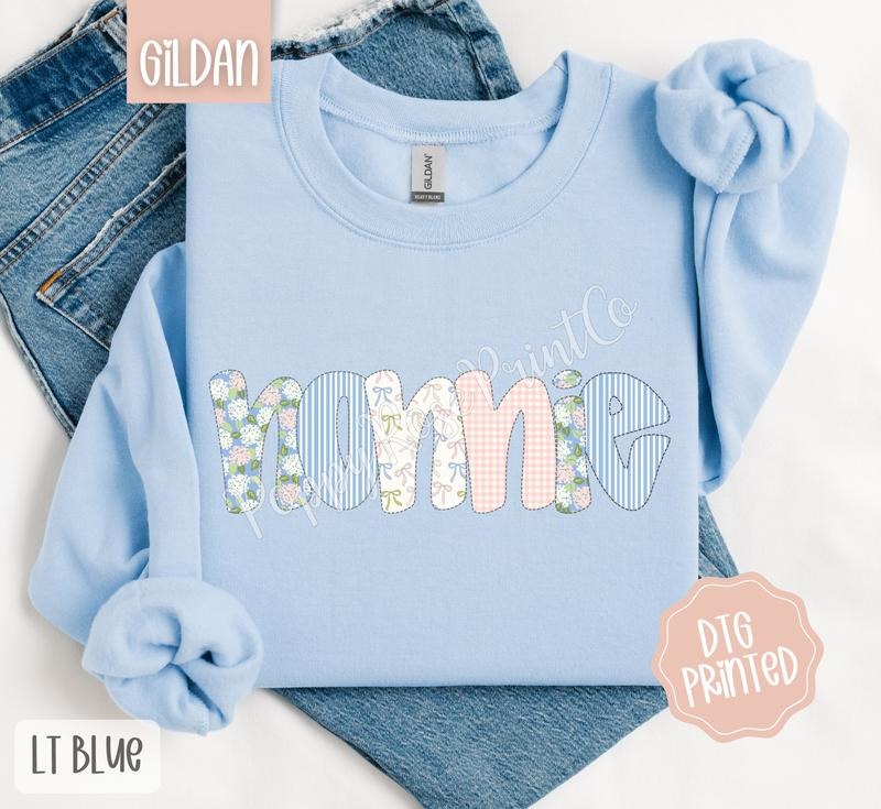 Floral Nonnie Sweatshirt, Cute Grandma Sweater, Coquette Crewneck T-Shirts, Hoodie | TeeBloomCo.com