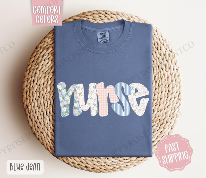 Floral Nurse Comfort Colors Shirt, Cute Spring RN Tshirt, Coquette Nursing Tee Hoodie, Sweatshirt | TeeBloomCo.com