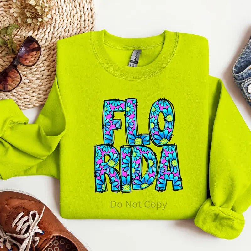 Florida DTF Transfer ONLY - This is NOT a T Shirt Hoodie, Sweatshirt | TeeBloomCo.com