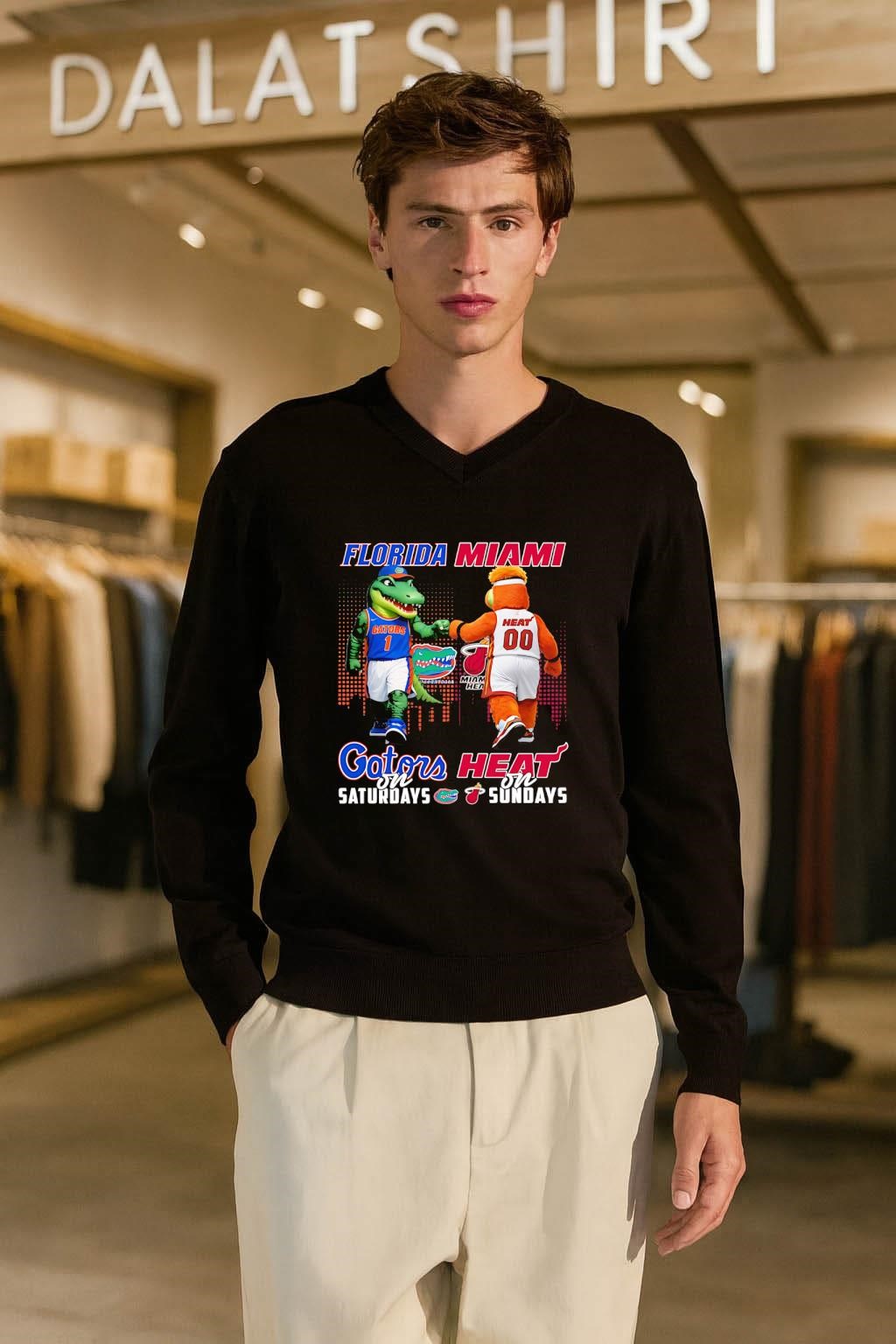 Florida Gators Miami Heat Saturdays Sundays Basketball Sports Mashup shirt