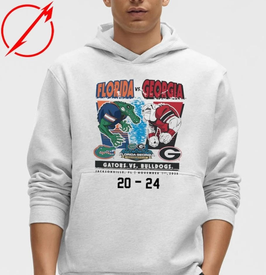 Florida Gators vs. Georgia Bulldogs 2025 Rivalry Score 24-20 T-Shirt