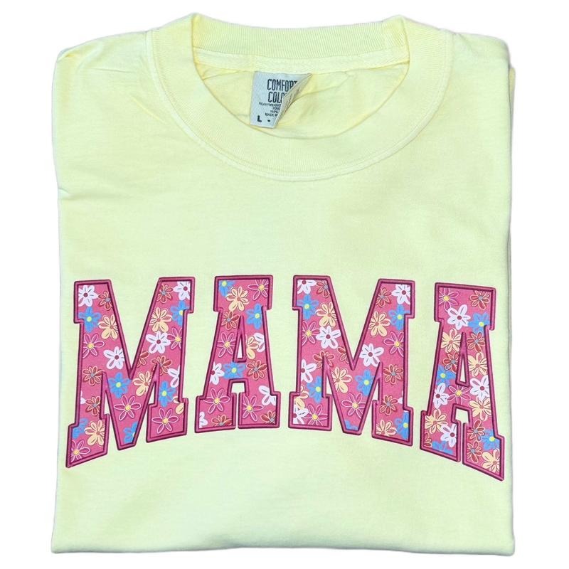 Flower Mama Comfort Colors  T-Shirt Hoodie, Sweatshirt | TeeBloomCo.com