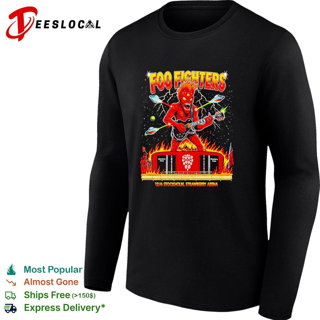 Foo Fighters Stockholm Sweden 2026 At Strawberry Arena On 12 June 2026 The Red Alien shirt