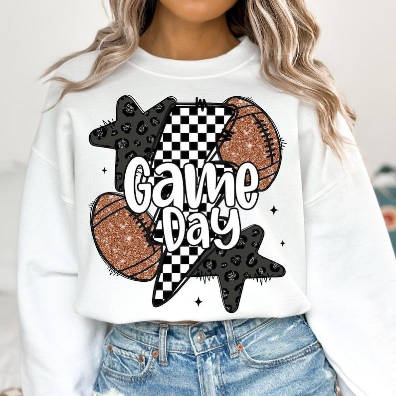 Football , Game Day Football , Retro Checkered Football , Football Mama , Touchdown Season, Leopard Football Coquette...