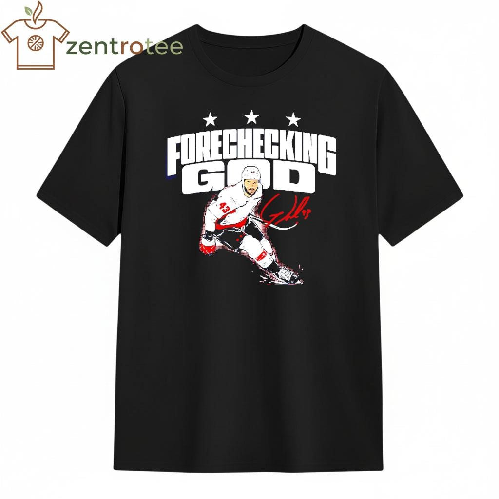 Forechecking God Tom Wilson Canada Team Olympics signature tee