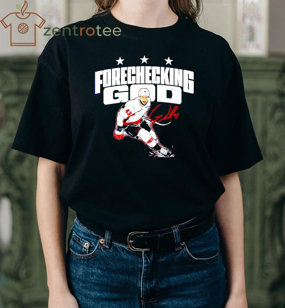 Forechecking God Tom Wilson Canada Team Olympics signature tee