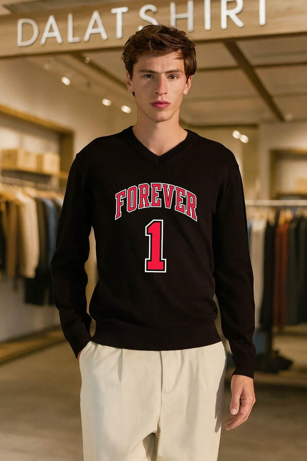 Forever 1 Chicago Bulls Style Varsity Sports Number shirt