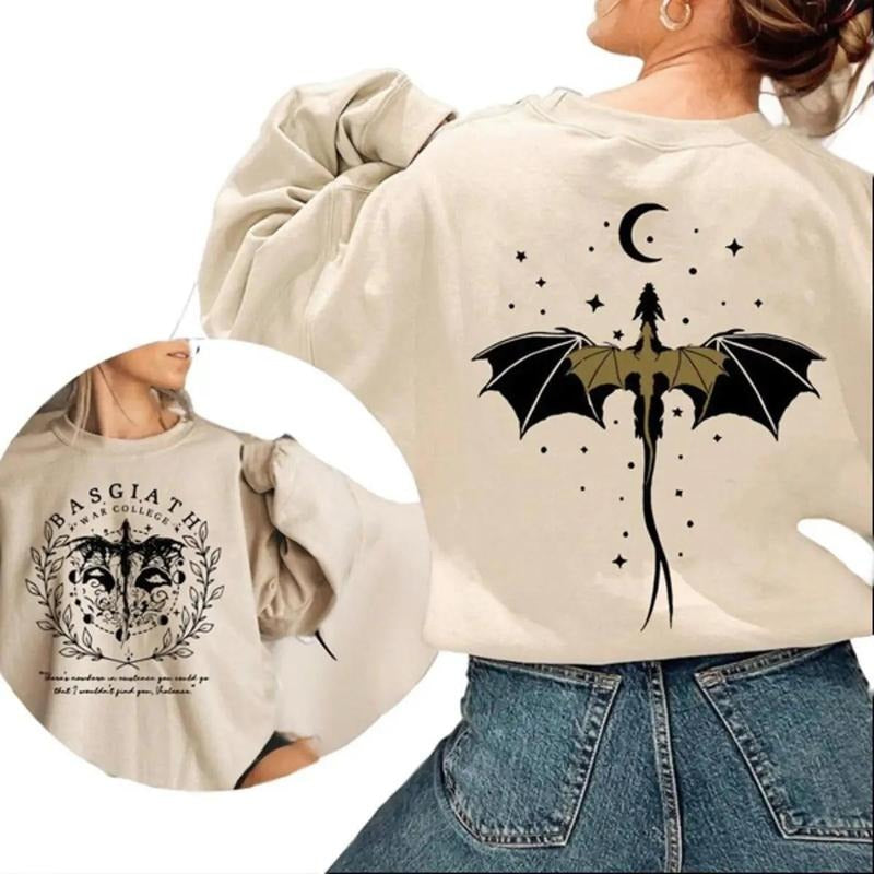 Fourth Wing Crewneck Sweatshirt, Basgiath War College, Dragon Rider Hoodie, T-shirt | TeeBloomCo.com