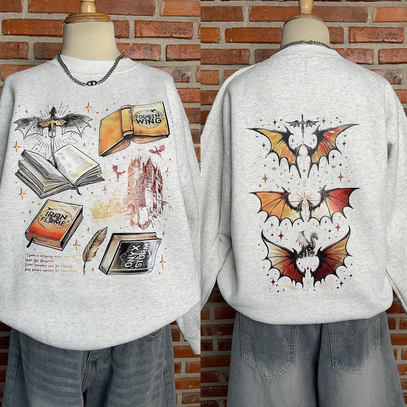 Fourth Wing Series Sweatshirt, The Empyrean Series Shirt, Iron Flame Tee Shirt, Onyx Storm Shirt, Dragon Rider Tee,...