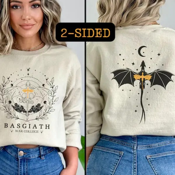 Fourth Wing Series Two Sided Sweatshirt For Fans - Unisex Fit, Medium-Heavy Fabric T-Shirts, Hoodie | TeeBloomCo.com
