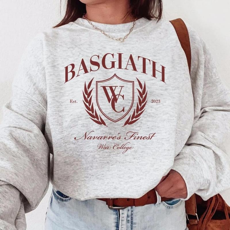 Fourth Wing Sweatshirt, Basgiath War College Shirt, Fourth Wing Dragon Rider T-Shirt, Fantasy Reader Gift, Bookish Merch...