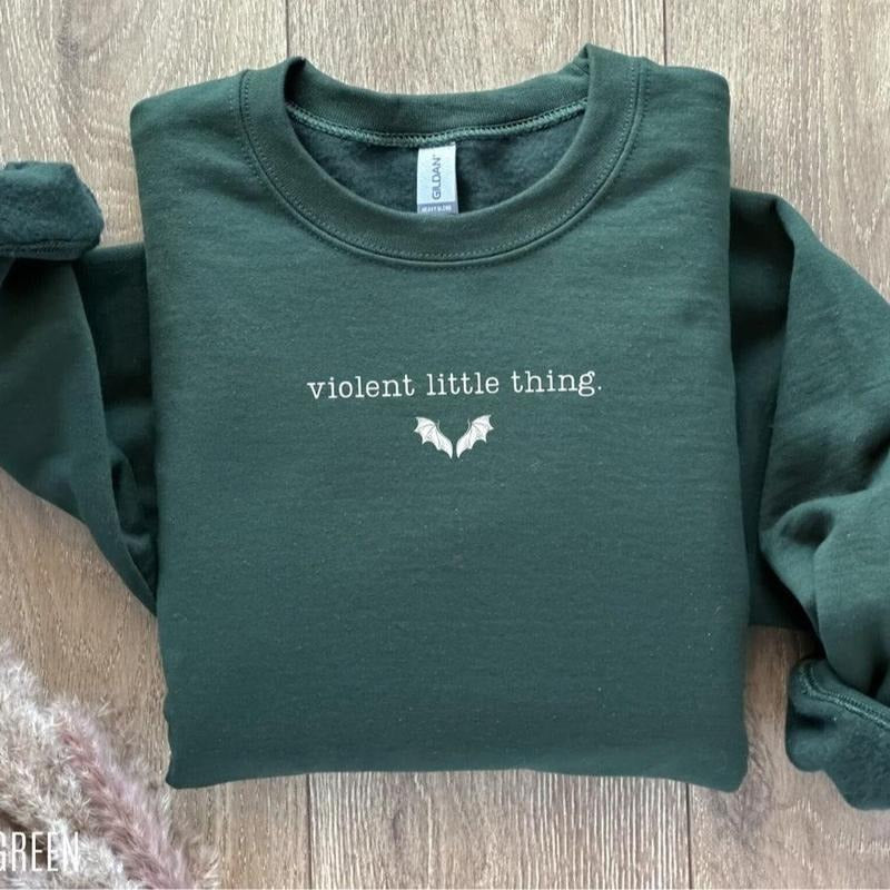 Fourth Wing Sweatshirt, Violent Little Thing Sweatshirt, Iron Flame crewneck, Bookworm Sweater, Book Lover Gift T-Shirts,...