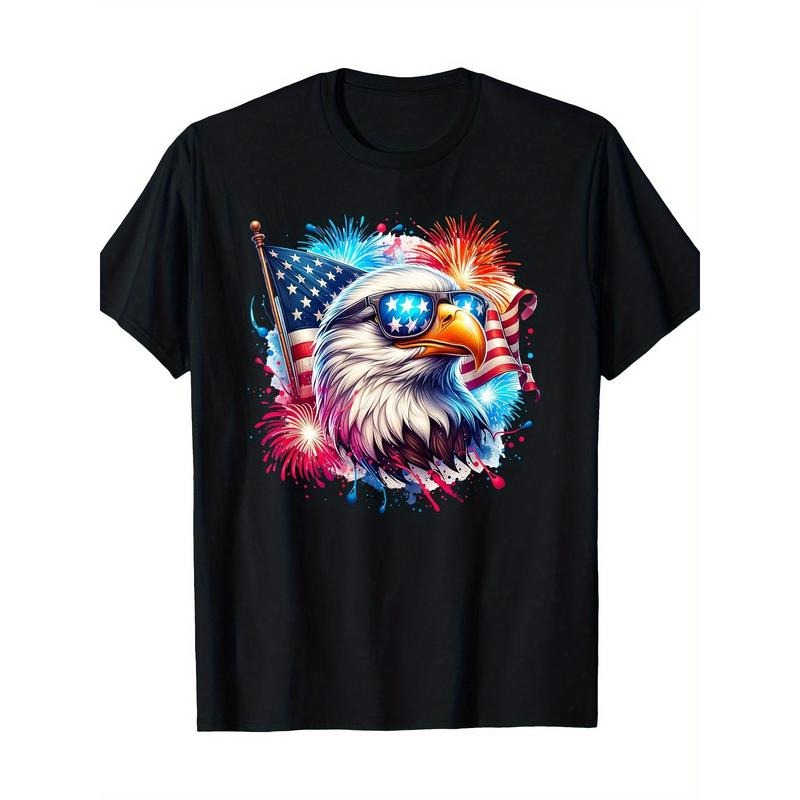Fourth of July Patriotic Condor American Flag Fireworks T-shirt -100% Cotton Made in USA Hoodie, Sweatshirt | TeeBloomCo.com