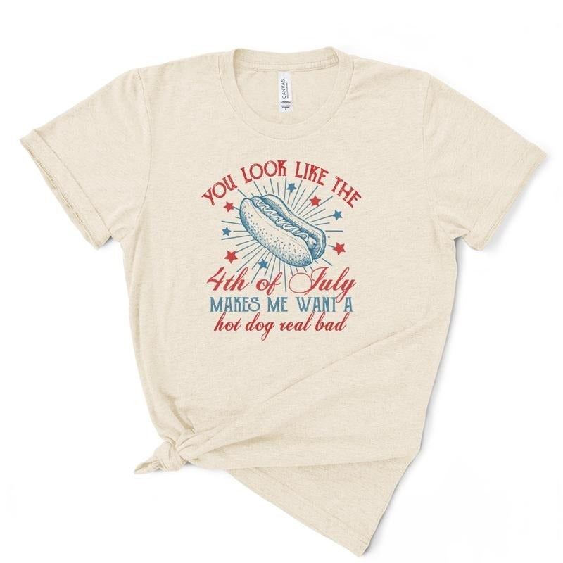Fourth of July T Shirt Fourth of July Wants Me to Have A Hotdog Hoodie, Sweatshirt | TeeBloomCo.com
