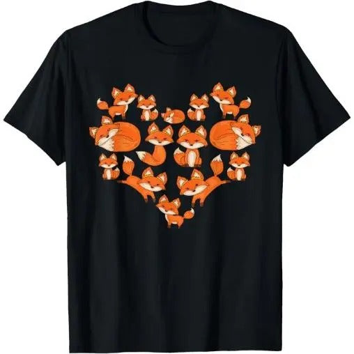 Fox For Women Girls Kids Heart Gifts Poses Cute Fox T-Shirt Made in USA Hoodie, Sweatshirt | TeeBloomCo.com