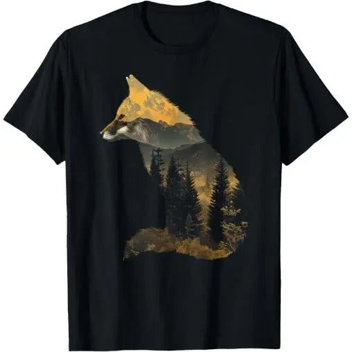 Fox Forest Nature Lover Mountains Hiking Camping Bushcraft T-Shirt Made in USA Hoodie, Sweatshirt | TeeBloomCo.com