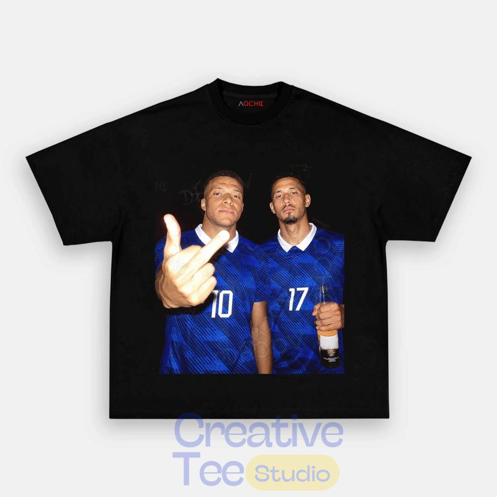 France National Team Mbappé x Saliba Drunk Smoke T-Shirt