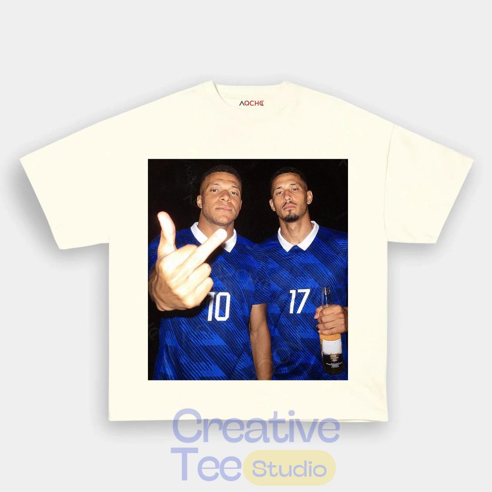 France National Team Mbappé x Saliba Drunk Smoke T-Shirt