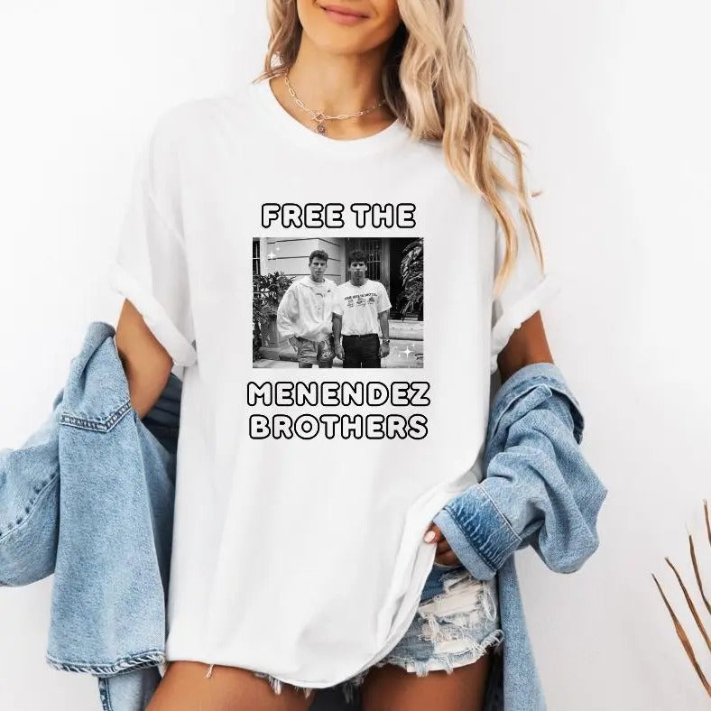Free the Menendez Brothers Shirt, vintage style shirt ,Graphic Tee, Free Erik and Lyle Tee Menswear Streetwear Crewneck...