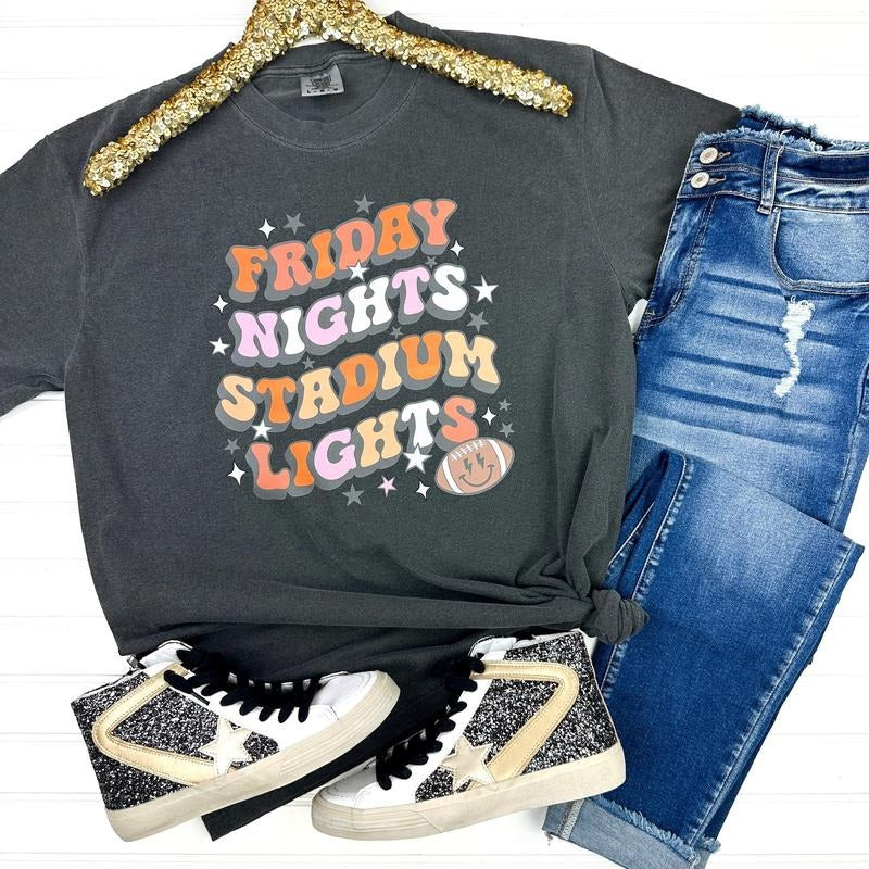 Friday Lights Comfort Colors T-Shirt Hoodie, Sweatshirt | TeeBloomCo.com