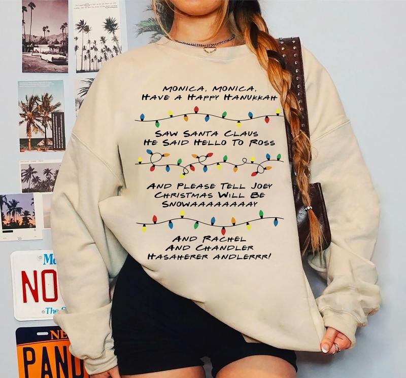 Friends Inspired Holiday Crewneck Sweatshirt, Could I Be Any More Festive Shirt, Phoebe's Song Sweater, Friends Holiday...