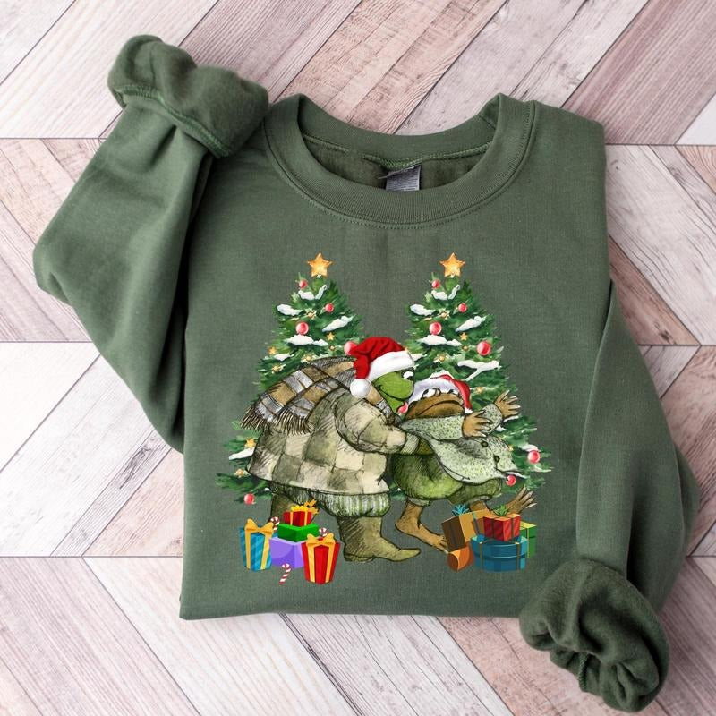 Frog And Toad Sweatshirt, Christmas Snowman Sweatshirt, Classic Book Lover Shirt