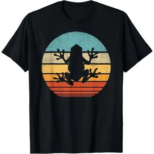 Frog Retro Vintage 60s 70s Sunset Amphibian Animal Men Women T-Shirt  Made in USA Hoodie, Sweatshirt | TeeBloomCo.com