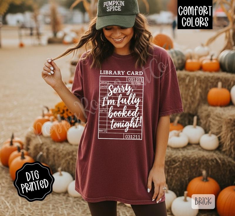 Fully Booked Tonight Comfort Colors, Trendy Women's Book Reading Tshirt Hoodie, Sweatshirt | TeeBloomCo.com