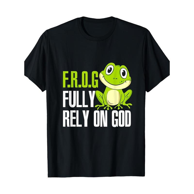 Fully Rely On God Christian Frog Lover MP 100% Cotton T-Shirt made in usa Hoodie, Sweatshirt | TeeBloomCo.com