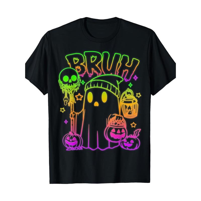 Fun Halloween Cute Ghost Trick or Treat T-shirt Made in USA Hoodie, Sweatshirt | TeeBloomCo.com