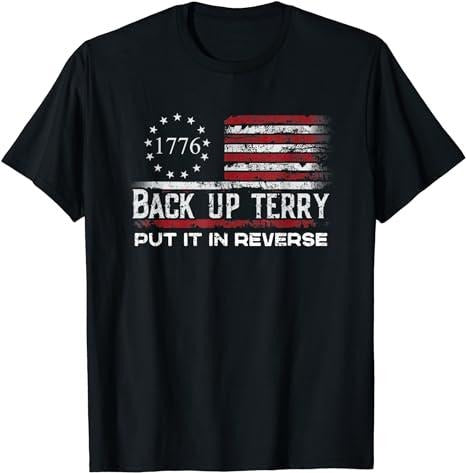 Funny 4th of July Shirts For Men, Back Up Terry Put It In Reverse Firework Funny 4th Of July T-Shirt Menswear Top Casual...