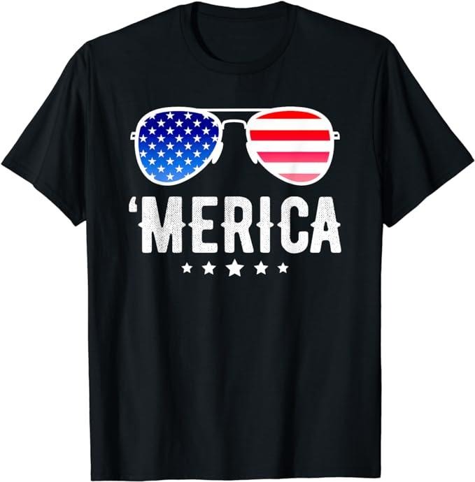 Funny 4th of July Shirts For Men, Funny American Flag Patriotic Fourth T-Shirt Menswear Top Casual Cotton Fashion Basic...