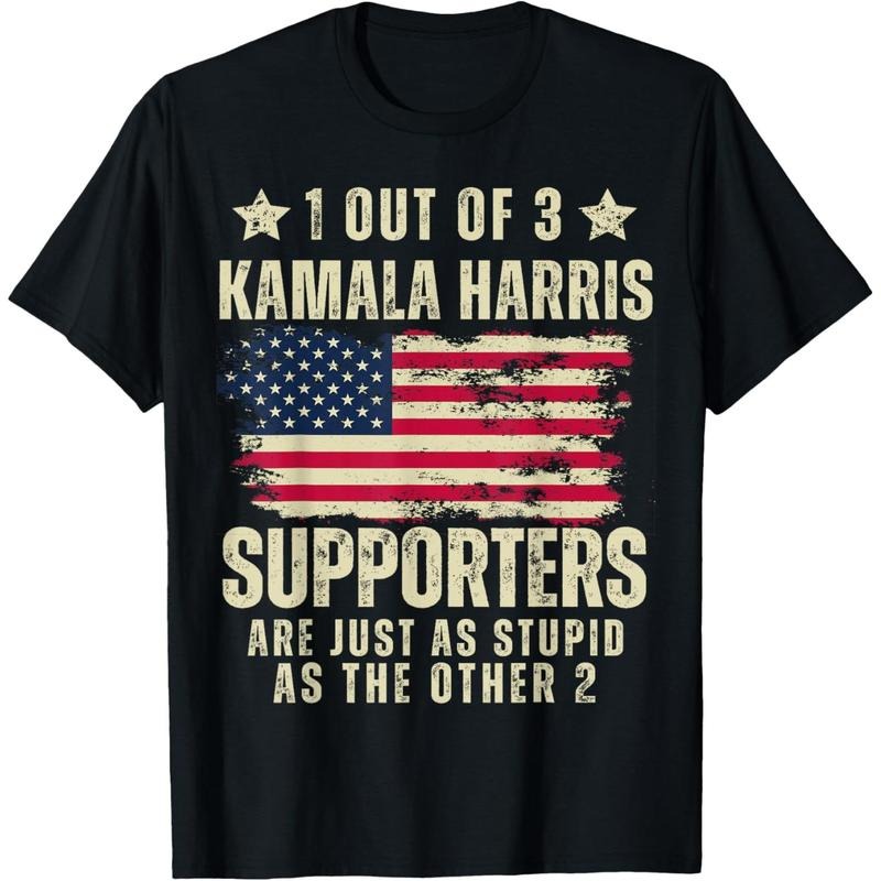 Funny Anti Kamala Harris Stupid Joke American Flag USA Humor T-Shirt made in usa Hoodie, Sweatshirt | TeeBloomCo.com