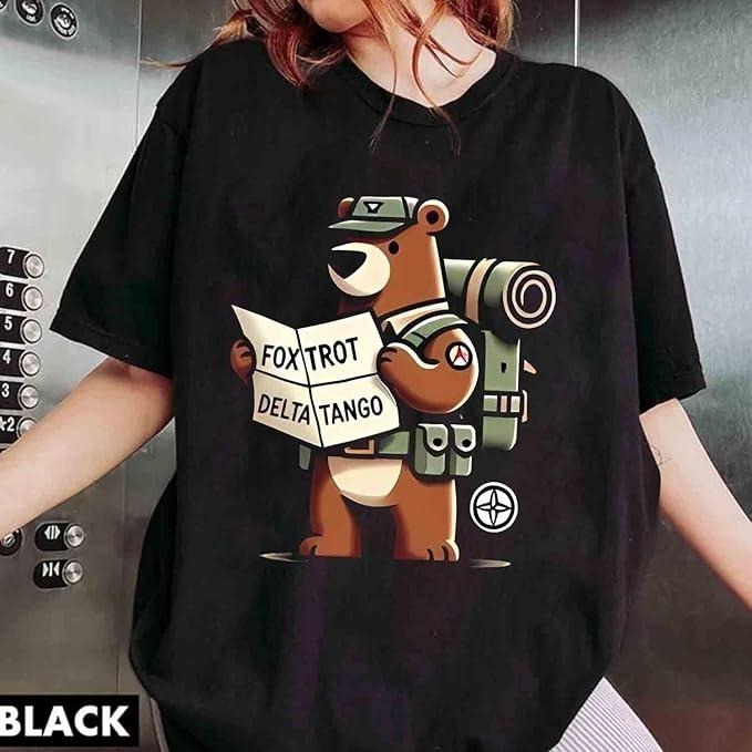 Funny B.ear Reading Foxtrots Deltas Tangos Anti Trump Shirt Hoodie, Sweatshirt | TeeBloomCo.com