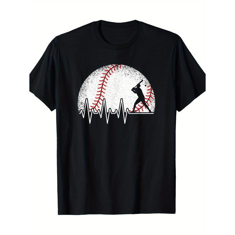 Funny Baseball Heartbeat Baseball Player T-Shirt-100% Cotton-220g made in usa Hoodie, Sweatshirt | TeeBloomCo.com