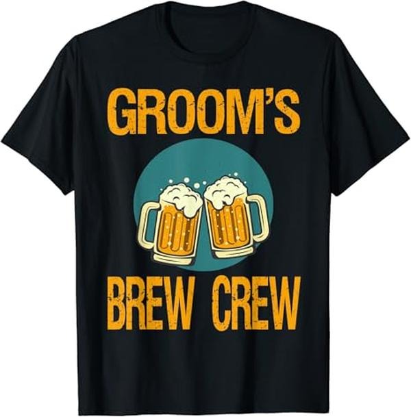 Funny Best Friend Shirts, Gift For Best Friend, Funny Groom's Brew Crew T-Shirt Menswear Top Casual Classic Hoodie,...
