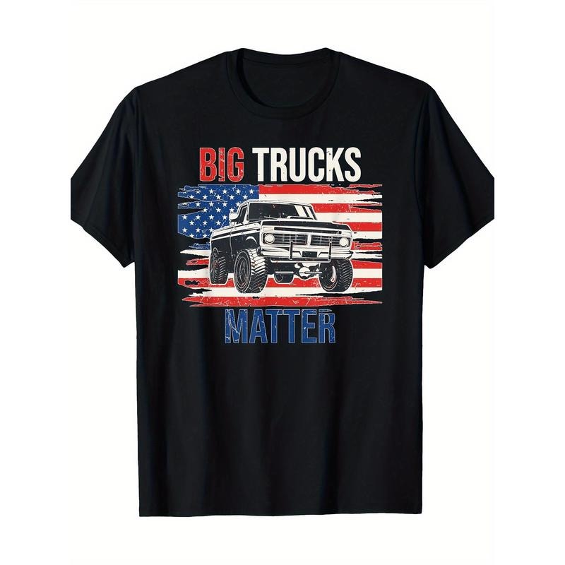 Funny Big Trucks Matter Love Lifted Truck American Flag T-Shirt 100%cotton made in usa Hoodie, Sweatshirt | TeeBloomCo.com