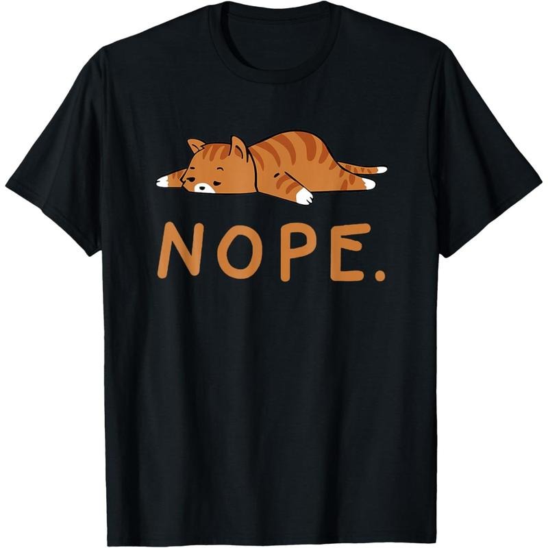 Funny Cat Nope Lazy Cat Orange Cat Lady Cat Lovers Gift T-Shirt Hoodie, Sweatshirt | TeeBloomCo.com